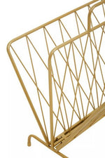 Avento Gold Finish Two Pocket Magazine Rack - Bargainia.com - 5018705978451