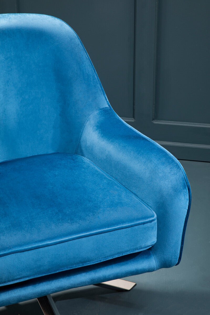Avery Midnight Velvet Swivel Chair - Bargainia.com - 5018705534695