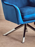 Avery Midnight Velvet Swivel Chair - Bargainia.com - 5018705534695