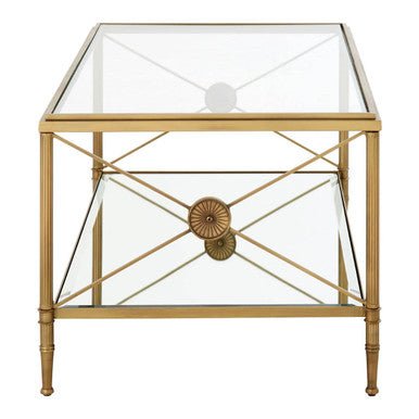 Axis Coffee Table With Gold Finish Frame - Bargainia.com - 5018705430249