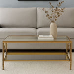 Axis Coffee Table With Gold Finish Frame - Bargainia.com - 5018705430249