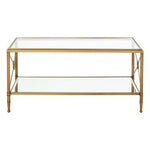 Axis Coffee Table With Gold Finish Frame - Bargainia.com - 5018705430249