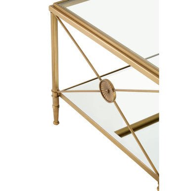 Axis Coffee Table With Gold Finish Frame - Bargainia.com - 5018705430249