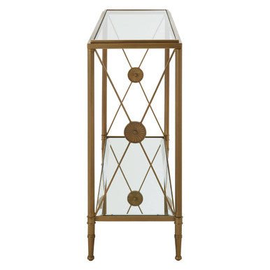 Axis Console Table With Gold Finish Frame - Bargainia.com - 5018705430263