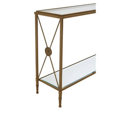 Axis Console Table With Gold Finish Frame - Bargainia.com - 5018705430263