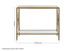 Axis Console Table With Gold Finish Frame - Bargainia.com - 5018705430263