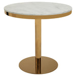Azalea Round Marble Dining Table With Gold Base - Bargainia.com - 5018705974392