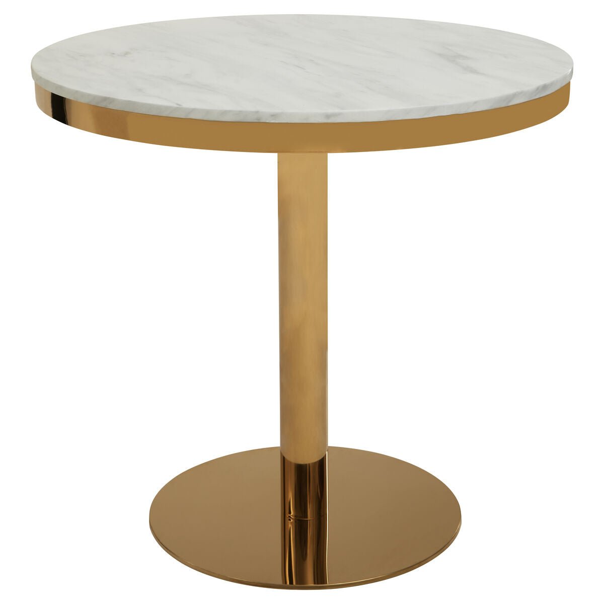 Azalea Round Marble Dining Table With Gold Base - Bargainia.com - 5018705974392