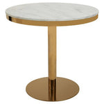 Azalea Round Marble Dining Table With Gold Base - Bargainia.com - 5018705974392