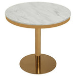 Azalea Round Marble Dining Table With Gold Base - Bargainia.com - 5018705974392