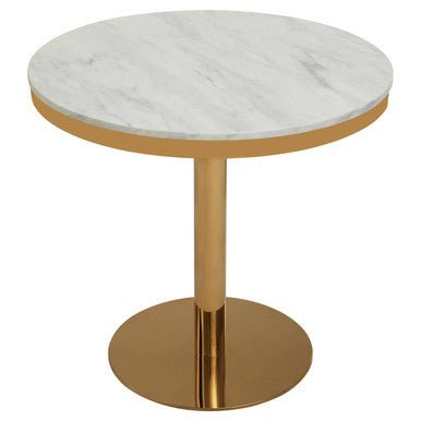 Azalea Round Marble Dining Table With Gold Base - Bargainia.com - 5018705974392