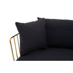 Azalea Two Seat Black Fabric Sofa - Bargainia.com - 