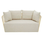 Azalea Two Seat Natural Fabric Sofa - Bargainia.com - 