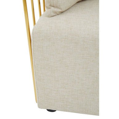 Azalea Two Seat Natural Fabric Sofa - Bargainia.com - 