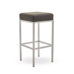 Baina Dark Grey And Chrome Finish Bar Stool - Bargainia.com - 5018705498294