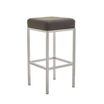 Baina Dark Grey And Chrome Finish Bar Stool - Bargainia.com - 5018705498294