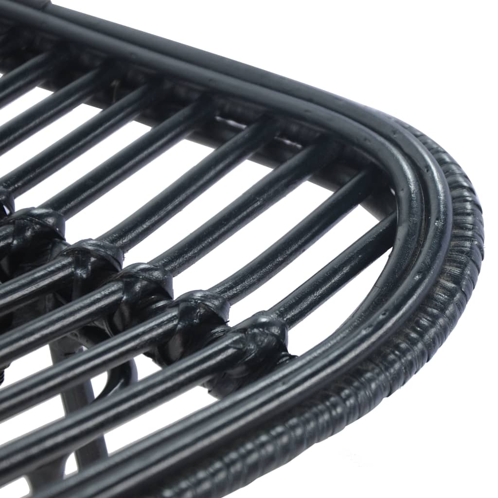 Bar Chairs 2 pcs Black Rattan - Bargainia.com - 