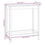 Bar Table 100x50x110 cm Solid Wood Pine - Bargainia.com - 