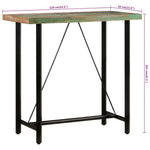 Bar Table 110x55x107 cm Solid Wood Reclaimed and Iron - Bargainia.com - 
