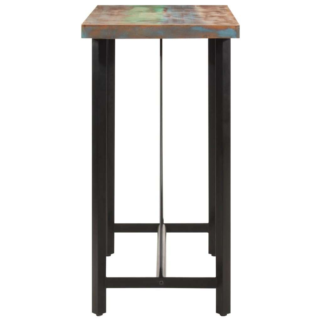 Bar Table 110x55x107 cm Solid Wood Reclaimed and Iron - Bargainia.com - 