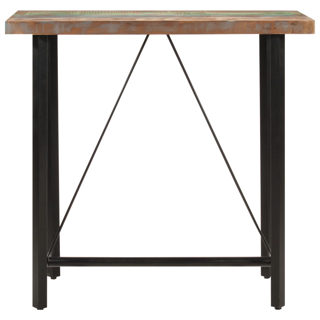 Bar Table 110x55x107 cm Solid Wood Reclaimed and Iron - Bargainia.com - 