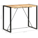 Bar Table 140x70x110 cm Solid Mango Wood - Bargainia.com - 