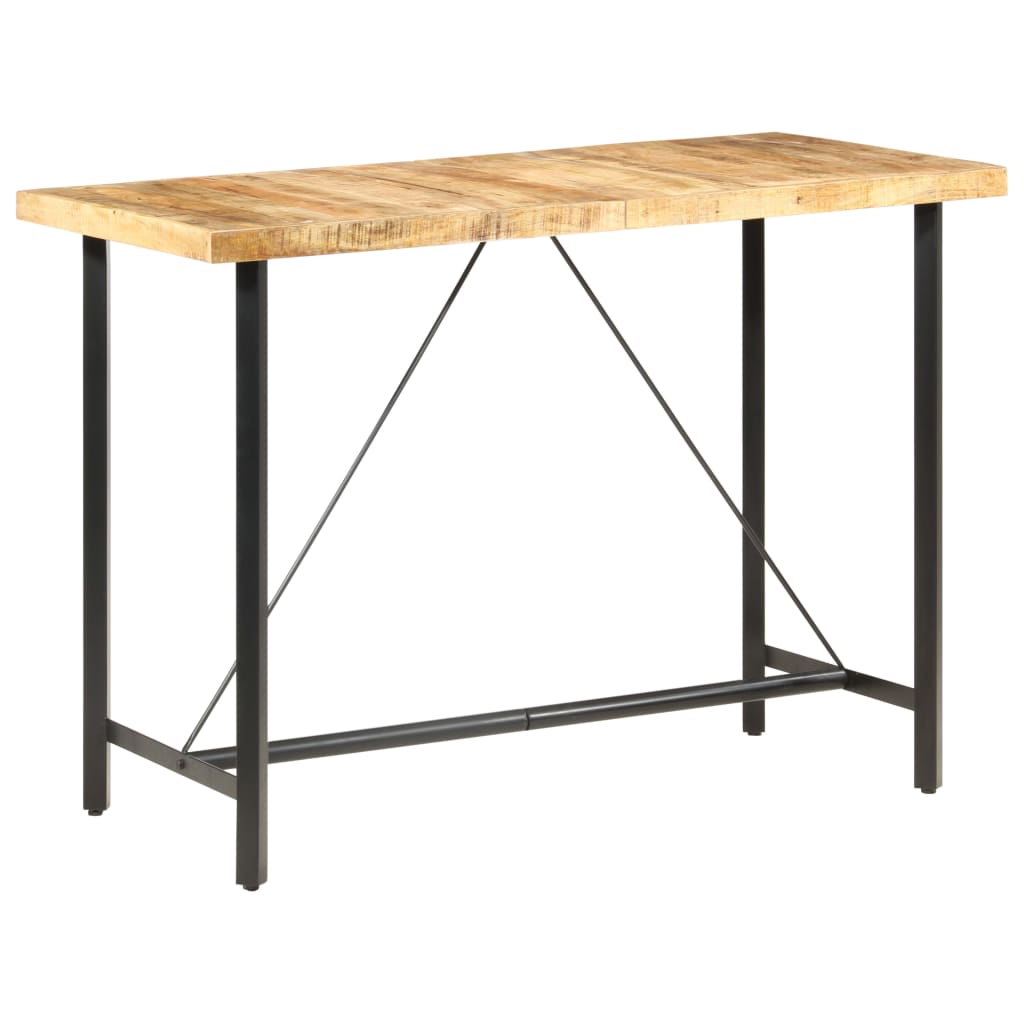 Bar Table 150x70x107 cm Rough Mango Wood - Bargainia.com - 
