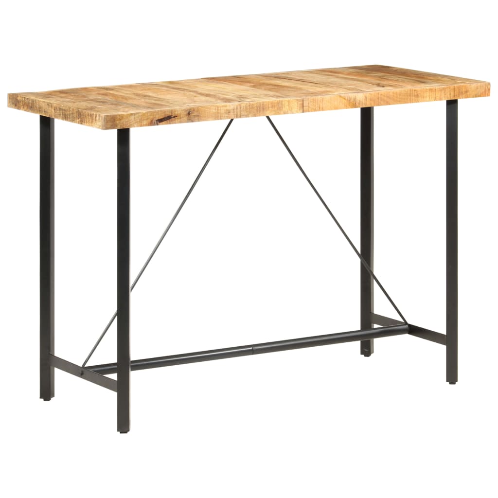 Bar Table 150x70x107 cm Rough Mango Wood - Bargainia.com - 