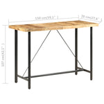 Bar Table 150x70x107 cm Rough Mango Wood - Bargainia.com - 