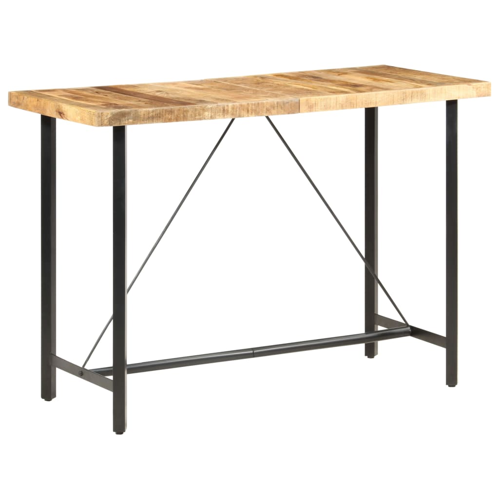 Bar Table 150x70x107 cm Rough Mango Wood - Bargainia.com - 