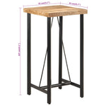 Bar Table 55x55x107 cm Solid Wood Mango and Iron - Bargainia.com - 