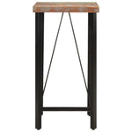 Bar Table 55x55x107 cm Solid Wood Reclaimed and Iron - Bargainia.com - 