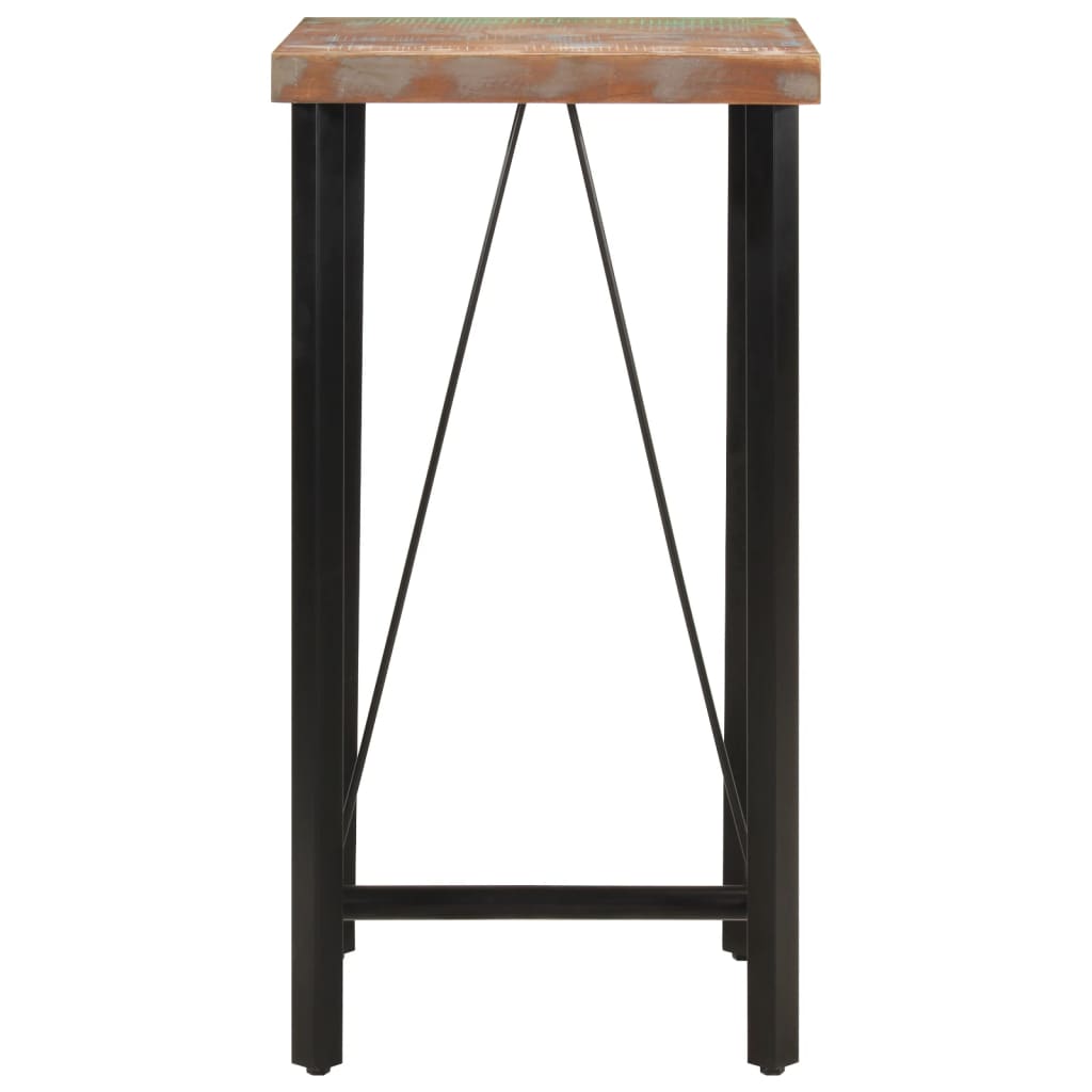 Bar Table 55x55x107 cm Solid Wood Reclaimed and Iron - Bargainia.com - 