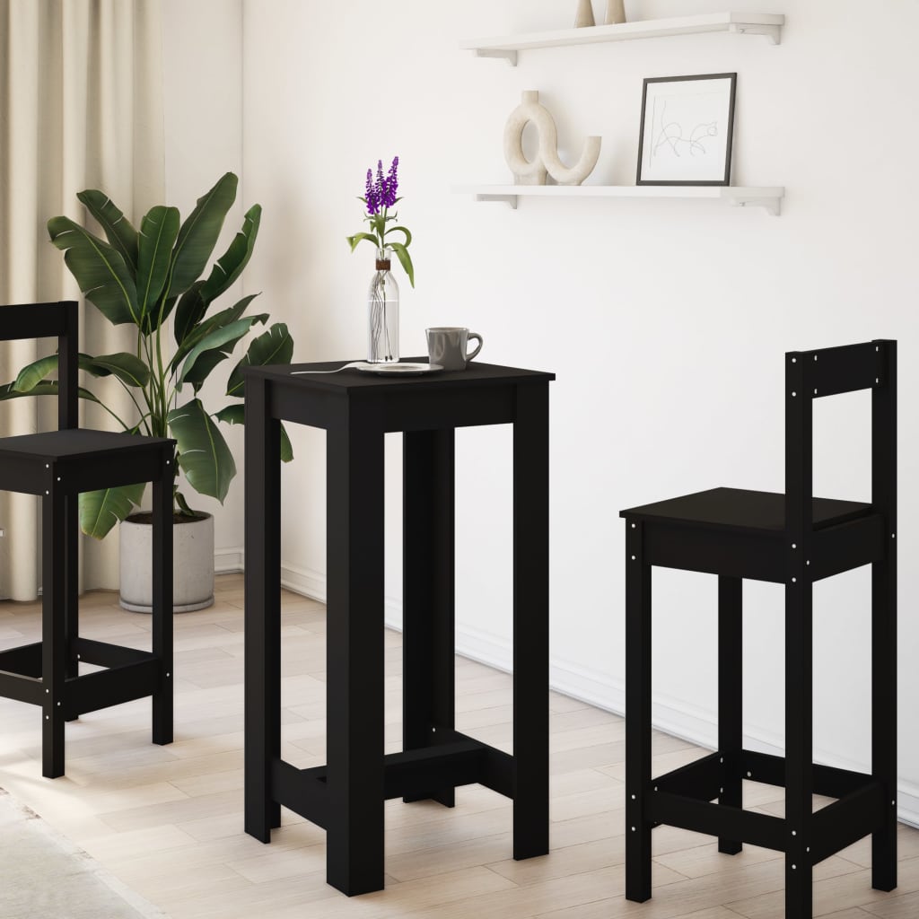 Bar Table Black 51x50x103.5 cm Engineered Wood - Bargainia.com - 