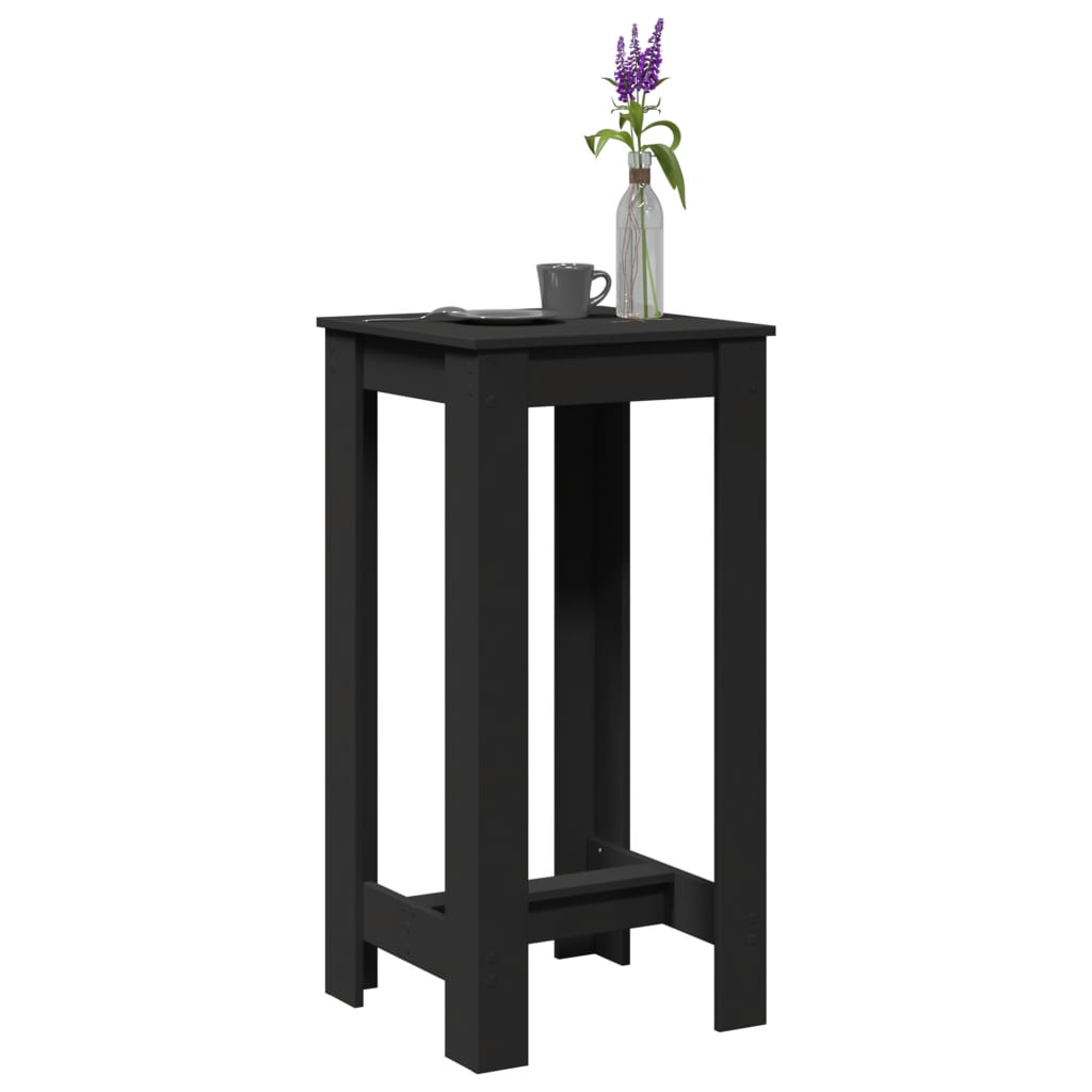 Bar Table Black 51x50x103.5 cm Engineered Wood - Bargainia.com - 