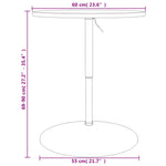 Bar Table Black 60x60x90 cm Engineered Wood and Chromed Steel - Bargainia.com - 