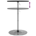 Bar Table Black 60x60x90 cm Engineered Wood and Chromed Steel - Bargainia.com - 