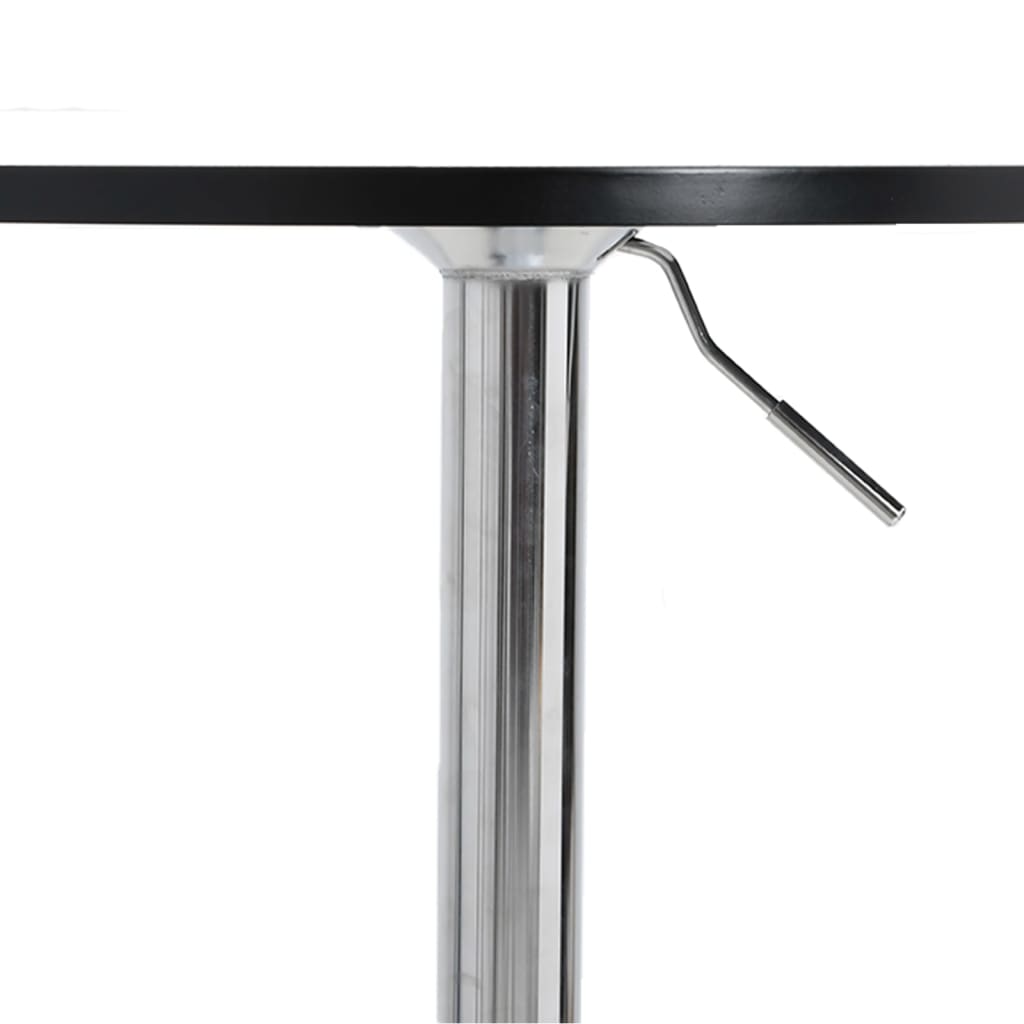 Bar Table Black 60x60x90 cm Engineered Wood and Chromed Steel - Bargainia.com - 