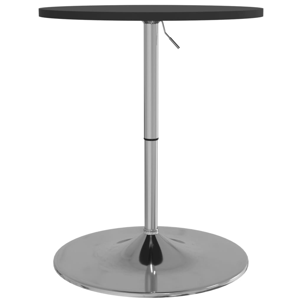 Bar Table Black 60x60x90 cm Engineered Wood and Chromed Steel - Bargainia.com - 