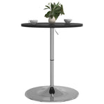 Bar Table Black 60x60x90 cm Engineered Wood and Chromed Steel - Bargainia.com - 