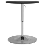Bar Table Black 60x60x90 cm Engineered Wood and Chromed Steel - Bargainia.com - 