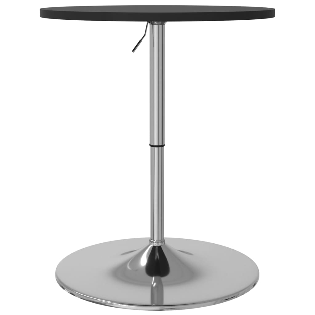 Bar Table Black 60x60x90 cm Engineered Wood and Chromed Steel - Bargainia.com - 
