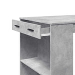 Bar Table Concrete Grey 102x70x103.5 cm Engineered Wood - Bargainia.com - 