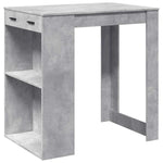 Bar Table Concrete Grey 102x70x103.5 cm Engineered Wood - Bargainia.com - 