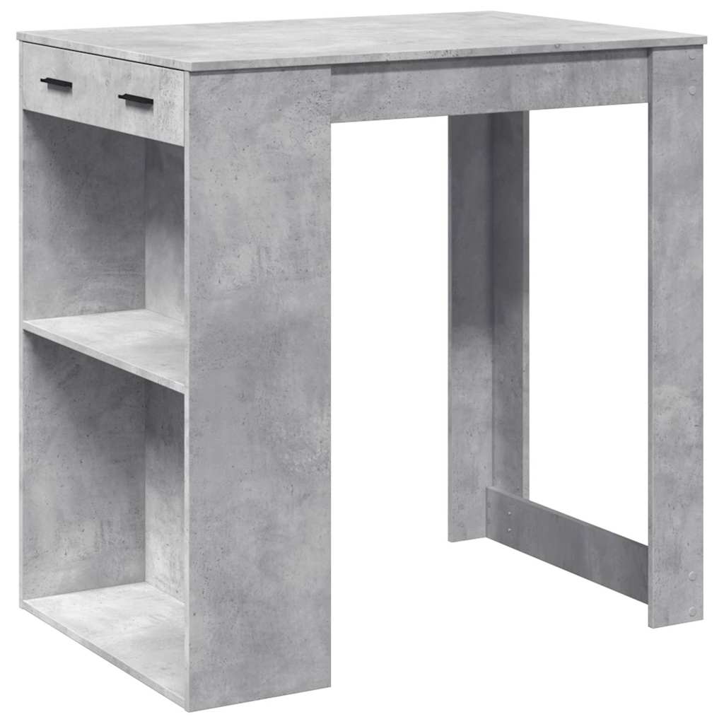 Bar Table Concrete Grey 102x70x103.5 cm Engineered Wood - Bargainia.com - 