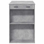Bar Table Concrete Grey 102x70x103.5 cm Engineered Wood - Bargainia.com - 