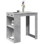Bar Table Concrete Grey 102x70x103.5 cm Engineered Wood - Bargainia.com - 