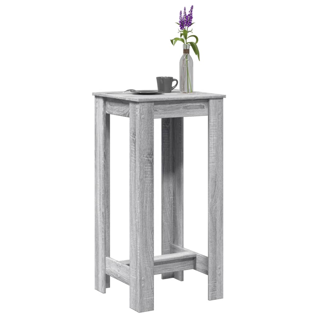 Bar Table Grey Sonoma 51x50x103.5 cm Engineered Wood - Bargainia.com - 