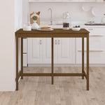 Bar Table Honey Brown 140x80x110 cm Solid Wood Pine - Bargainia.com - 
