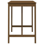 Bar Table Honey Brown 140x80x110 cm Solid Wood Pine - Bargainia.com - 